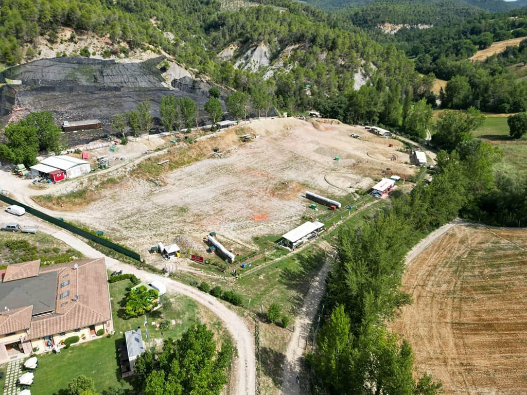 Veduta aerea del poligono di Piancardato